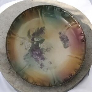 German VINTAGE Floral Multicolor Decorative Plate Collectible Vguc Vtg Germany
